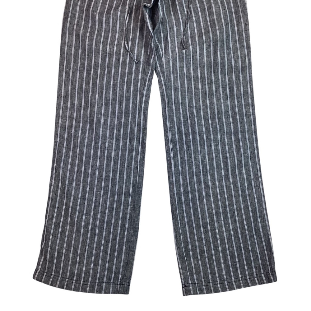 Tommy Bahama Santiago Linen Striped Pant Wide Leg Gray - Picture 3 of 9